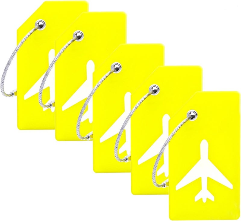 Ovener 5Pack Silicone Luggage Tag with Name ID Card Perfect to Quickly Spot Luggage Suitcase by - Image 1